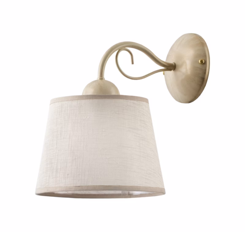 Kinkiet ścienny Jupiter KAMELIA ecru 1xE27x20W IP20 – 1 szt.