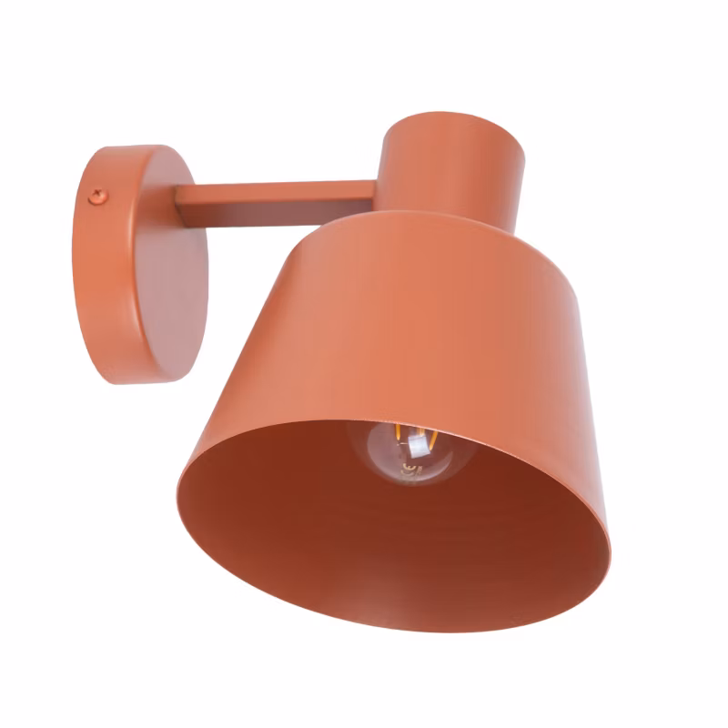Kinkiet ścienny Sigma Lighting Dunka ceglany do sypialni 1 x E27 x IP20 wym: 17 x 17 x 23 cm – 1 szt.