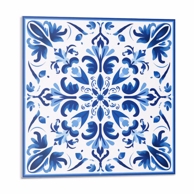 Kafelki samoprzylepne Wallfluent 50×50 cm Symetryczne kwiaty w harmonii 4 szt.