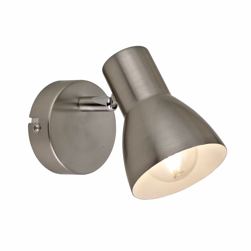 Kinkiet reflektor Italux Riado nikiel satynowany 1xE14x40W IP20 – 1 szt.