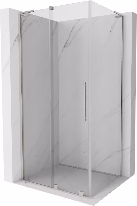 Kabina prysznicowa Mexen Velar L rozsuwana 120 x 100 cm transparent nikiel szczotkowany 1 szt.