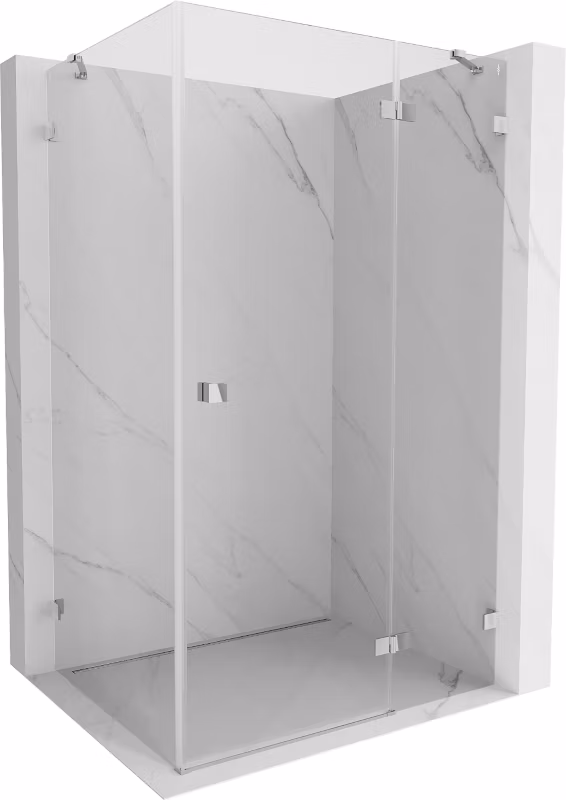 Kabina prysznicowa prostokątna Mexen Lunar chrom transparent 85×80 cm 1 szt.