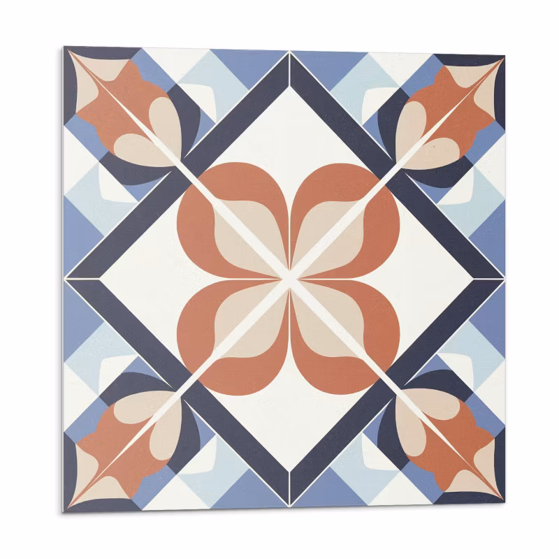 Kafelki samoprzylepne Wallfluent 20×20 cm Harmonia kwiatów w symetrycznym stylu 20 szt.