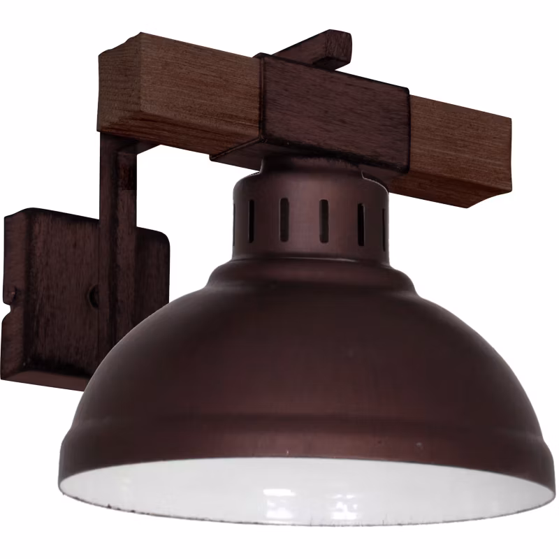Kinkiet ścienny Luminex Hakon brązowy 1 x E27 x 15W IP20 wym: 20 x 21 x 29 cm – 1 szt.