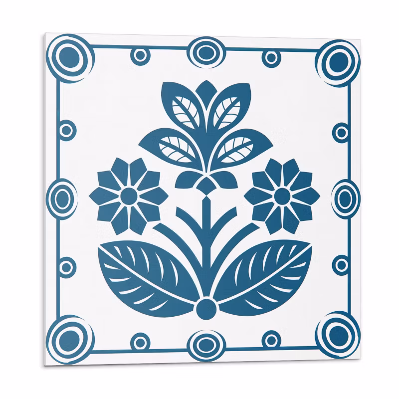 Kafelki samoprzylepne Wallfluent 30×30 cm Florystyczny wzór dekoracyjny 9 szt.