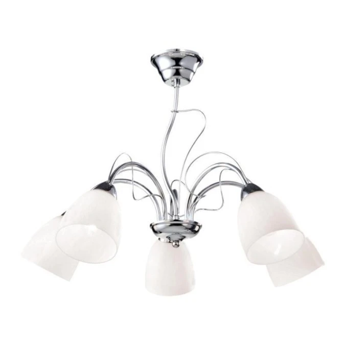 Stylowa lampa sufitowa ARON do salonu, szklane klosze na E27 K‑JSL‑6218/5 CHR Kaja Lighting