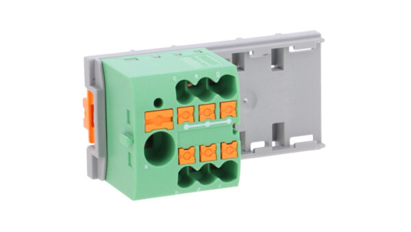 Blok rozdzielczy PTFIX 6/6X2,5-NS35 GN, zielone złącze przemysłowe – 6 punktów przyłączeniowych o przekroju 2,5mm2