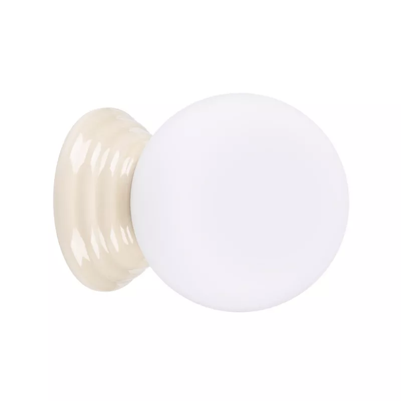 Kinkiet ścienny ceramiczny szkliwiony Sollux Lighting ZORI beżowy 1xG9x15W IP44 – 1 szt.