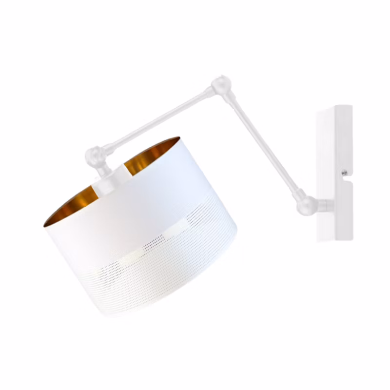 Kinkiet Volta Light Factory Soul Biały/Biały ze złotem Abażur 1xE27 1szt.