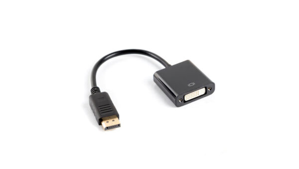 Adapter DisplayPort M – DVI-D (24+5) F, czarny 10cm AD-0007-BK