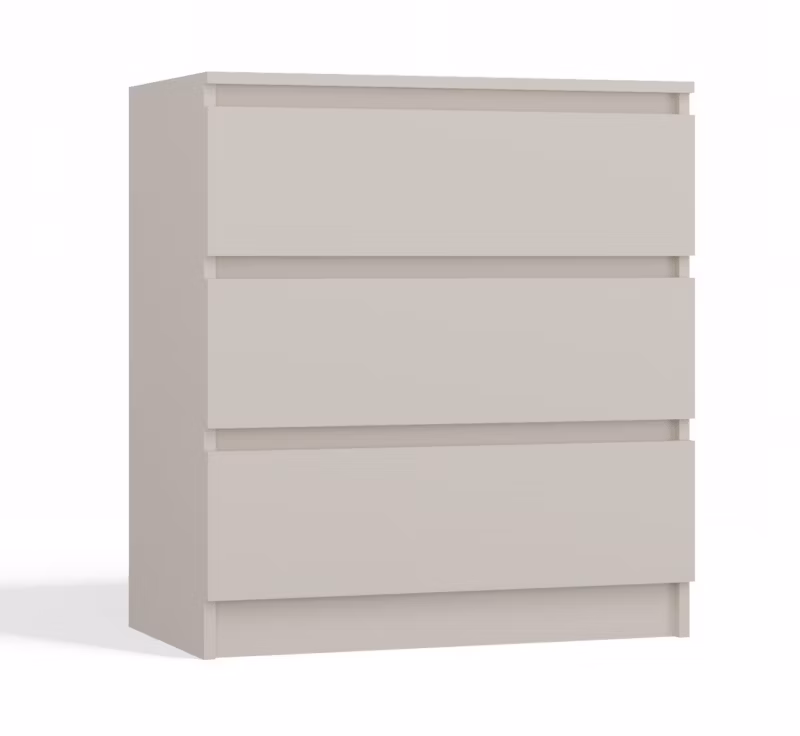Komoda Topeshop Malwa Szafka 3 Szuflady M3 Kaszmir Beż 40x70x75 cm 1 szt.