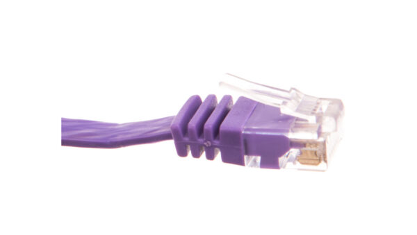 Kabel krosowy płaski patchcord U/UTP kat.6 fioletowy 2m 96417