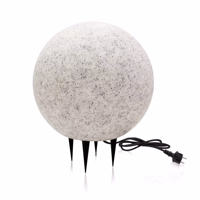 Kula ogrodowa Kobi Garden Ball szara 1 x E27 x 40W IP65 wym: 25 x 28 x 28 cm – 1 szt.