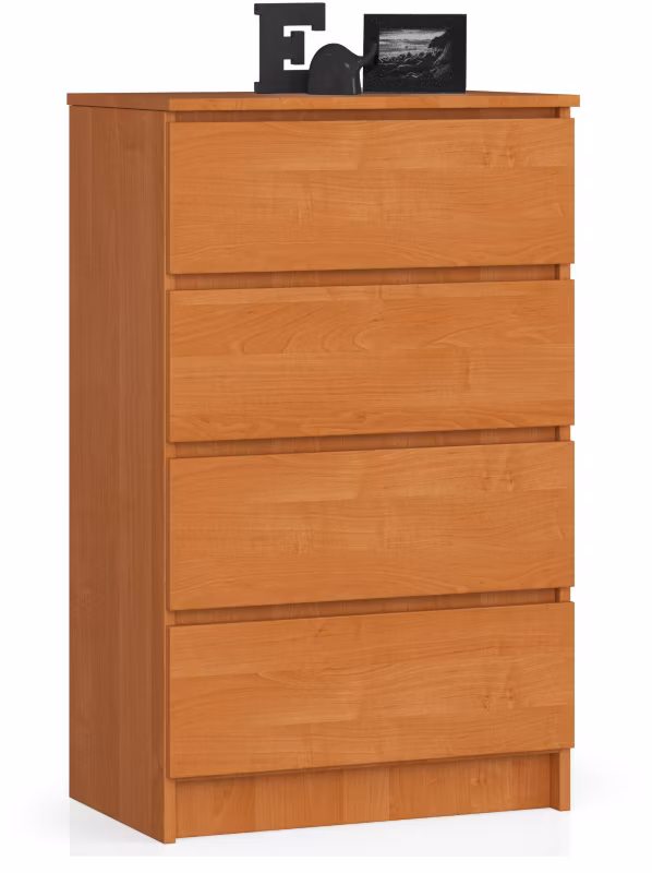 Komoda Akord K60 Olcha 60 cm 4 szuflady kolor Olcha mat 60x40x99 cm 1 szt.