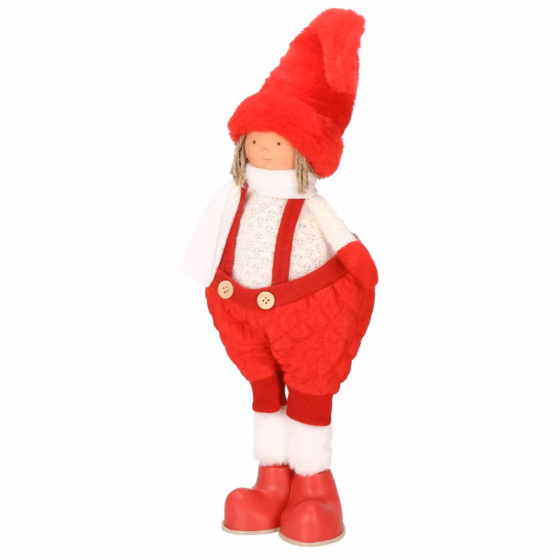 Laleczka świąteczna Springos 52 cm czerwona 1 szt.