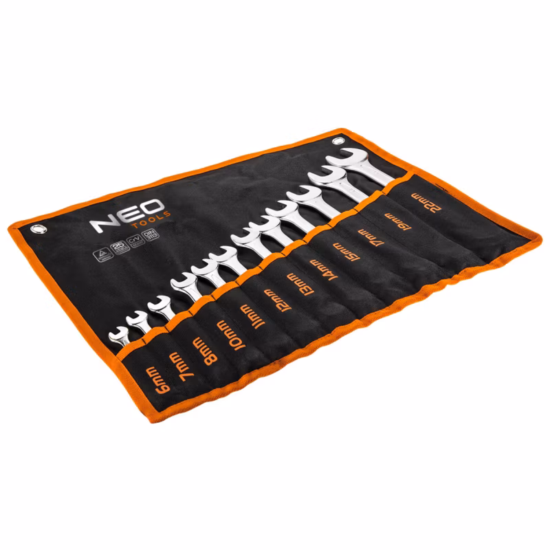 Klucze płasko-oczkowe NEO TOOLS 6-22 mm, zestaw 12 szt. 1 kpl