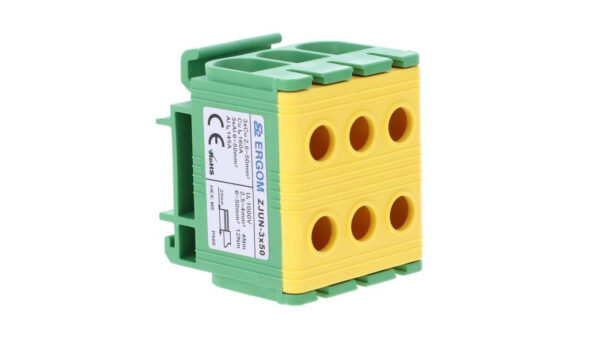 Złączka szynowa 3-torowa ZJUN-3×50 PE żółto-zielona R34RR-07020002401
