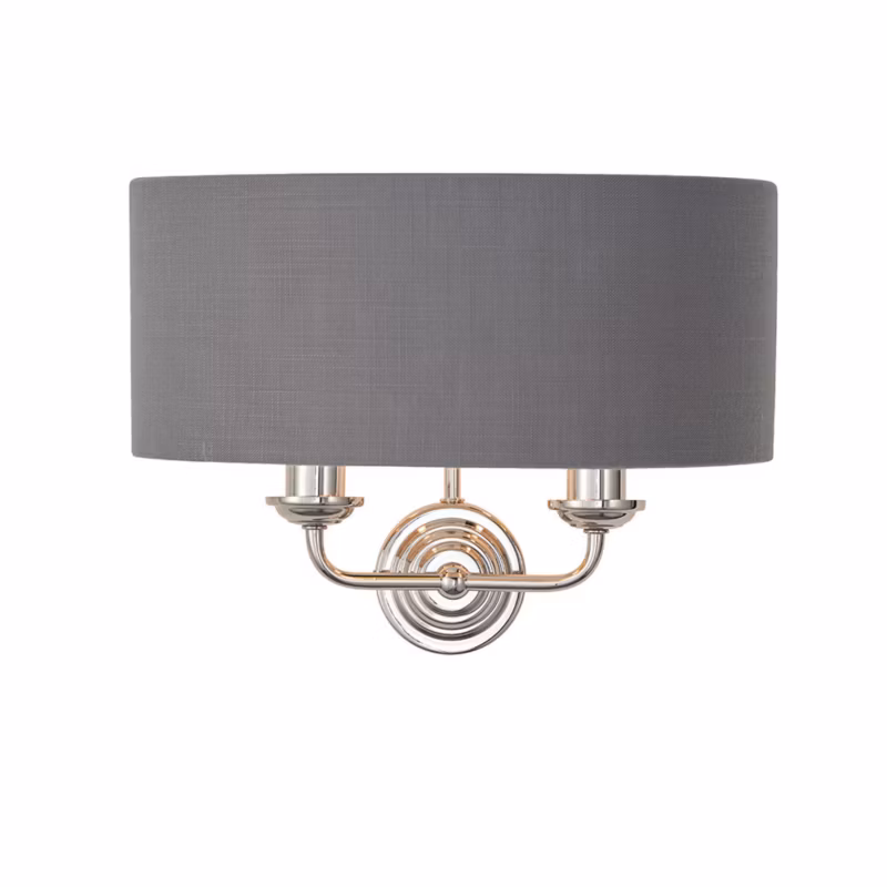 Kinkiet Endon HIGHCLERE niklowy 2xE14x15W IP20 – 1 szt.
