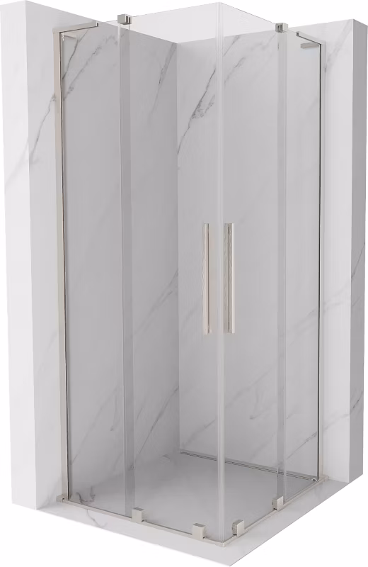 Kabina prysznicowa Mexen Velar L Duo rozsuwana 100 x 100 cm transparent nikiel szczotkowany 1 szt.