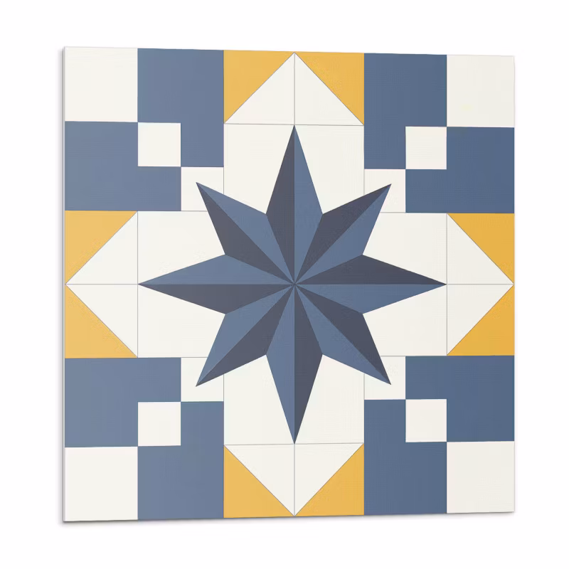 Kafelki samoprzylepne Wallfluent 20×20 cm Stylowy motyw gwiazdy w geometrii 20 szt.