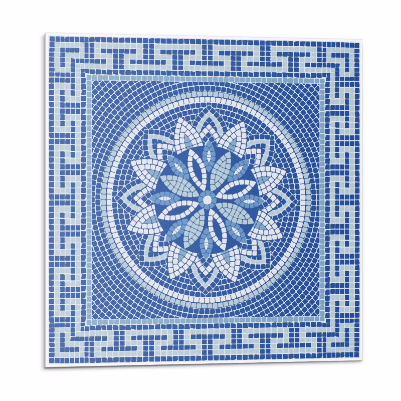 Kafelki samoprzylepne Wallfluent 50×50 cm Wzór mozaiki z motywem kwiatowym 4 szt.
